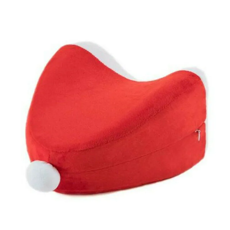 

Christmas Hat Shape Leg Pillow Contour Legacy Bed Soft Foam Pillow Leg Knee Support Wedge Sciatica Nerve NEW Home Bedroom Pillow