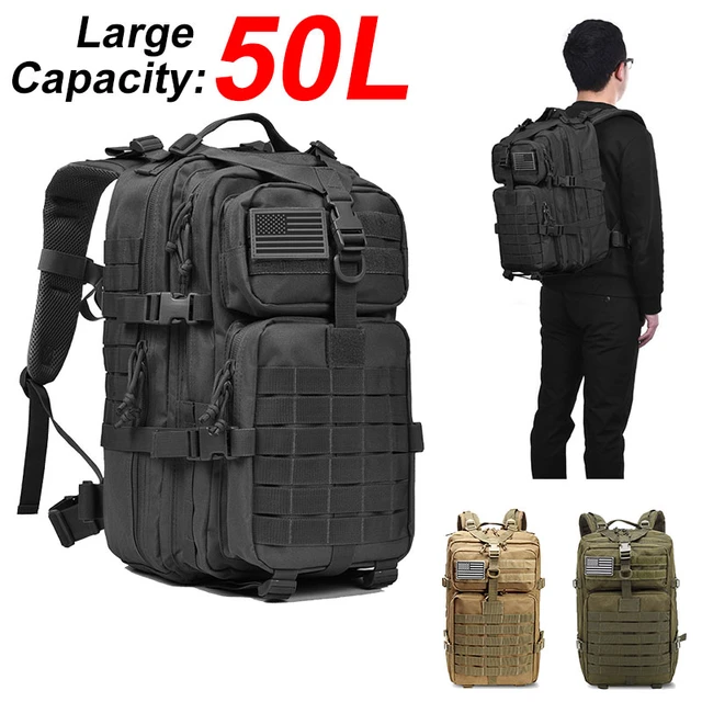 50L sac à dos tactique militaire de grande capacité pour hommes