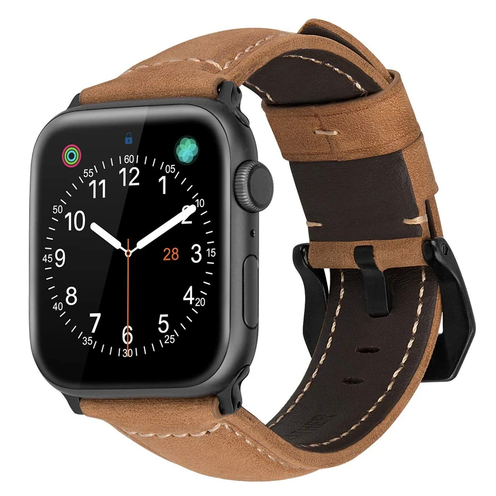 Для apple watch, серия 4, ремешок, натуральная кожа, Замена iwatch, ремешок на запястье, correa, для apple watch, серия 5, 40 мм, 44 мм, браслет