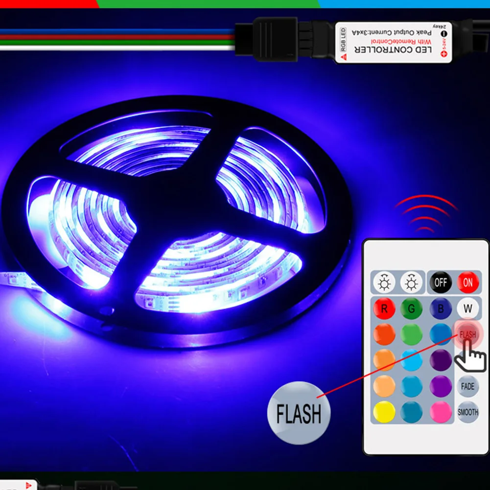 Светодиодный ленточный светильник RGB 5050 SMD 2835 гибкая лента fita светодиодный 3 м 4 5