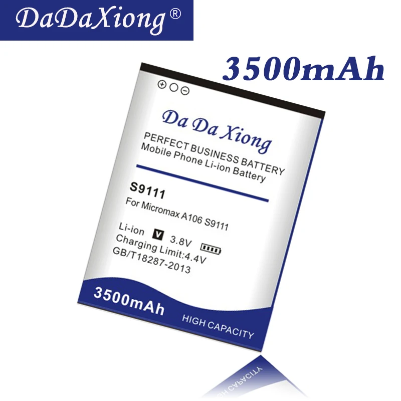 DaDaXiong 3500mAh For Micromax A106 A92 A114 A115 A116 A117 A210 S9111 Q340 Q338 S9101 Battery | Мобильные телефоны и
