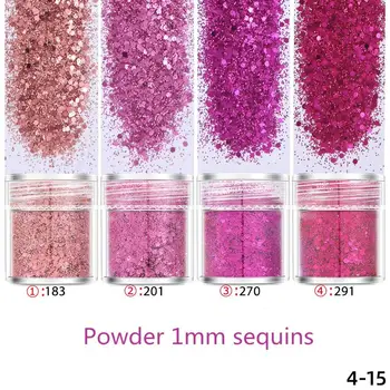 

10ml/bottlePeonyRose Series Charm Pigment Nail Art Sequins Holographic Nails Accessories Nailart Powder Glitter Chameleon Effect
