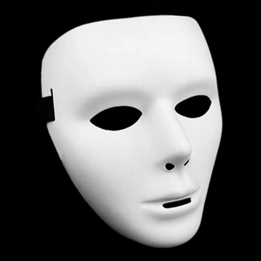 Косплей Хэллоуин фестиваль ПВХ белые маски вечерние игрушки уникальный анфас танцевальный костюм маска для мужчин и женщин подарок