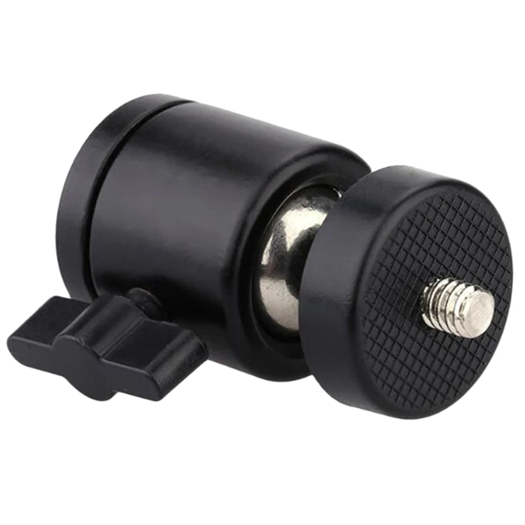360 Degree Swivel Mini Ball Head For Canon Nikon Sony SLR DSLR Camera Stand Tripod Adapter Screw Mount Ball Head Aluminium Alloy