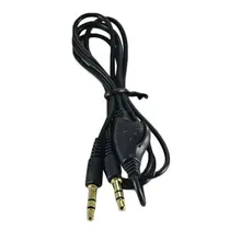 3.5mm estéreo controle de volume fone de ouvido cabo de extensão áudio macho para masculino 1m