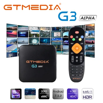 

GTMEDIA G3 Android 7.1 Smart Tv Box Media Player 2G 16G+Remote Control Built-in Wifi bluetooth 4K H.265 from Brazil IPTV Box