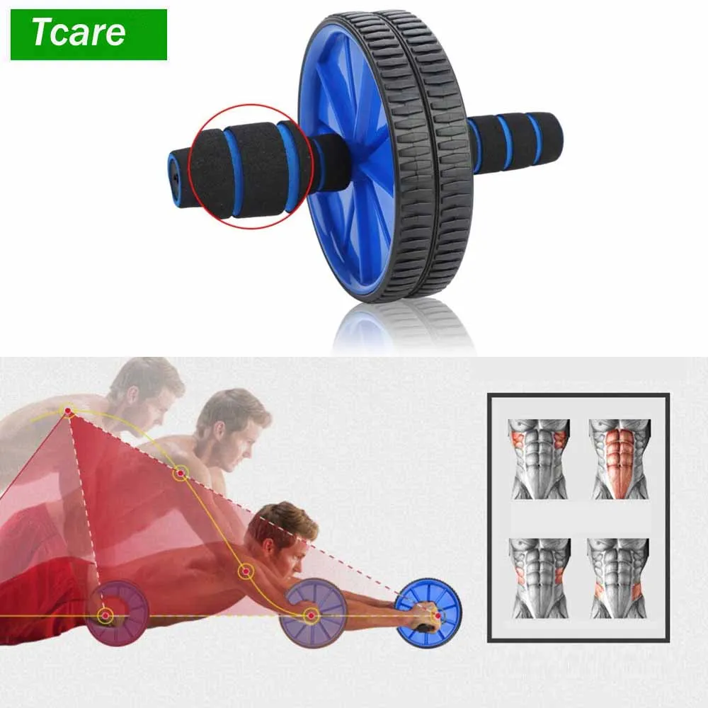 

1Pcs Body Massage Relaxation Abdominal Roller Double-wheeled Ab Roller Gym Fitness Equipment Exercise for Body Muscle Trainer