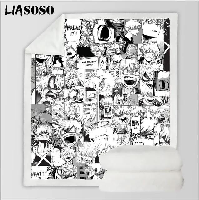My Hero Academia Blanket 3D Print Anime Adult Fleece Quilt Teens Travel Sofa Keep Warm Child Throw Plush Blankets Bedspread B13 23
