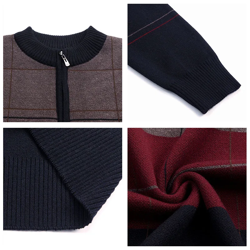 Discount HIYSIZ Brand Sweater Men Streetwear Autumn Winter Men Fashion Striped Pull Homme Thick Warm cotton Sweaters U3003