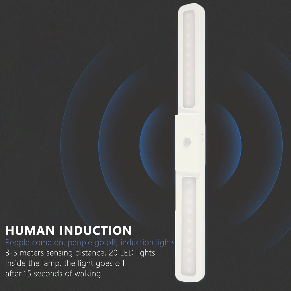 Motion Sensor Night Light Potable 20 LED Closet Lights Battery Powered Wireless Cabinet  IR Infrared Motion Detector Wall Lamp