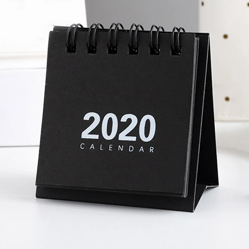 Год мини настольный календарь креативный простой стол блокнот на кольце из крафт-бумаги календарь ежедневный график Годовая программа Органайзер