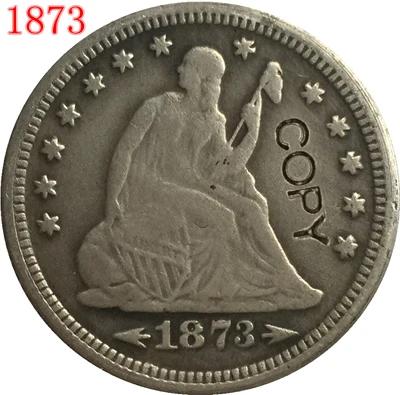 Копии монет США 1873 P CC S LIBERTY SEATED четверть доллара|Безвалютные монеты| |