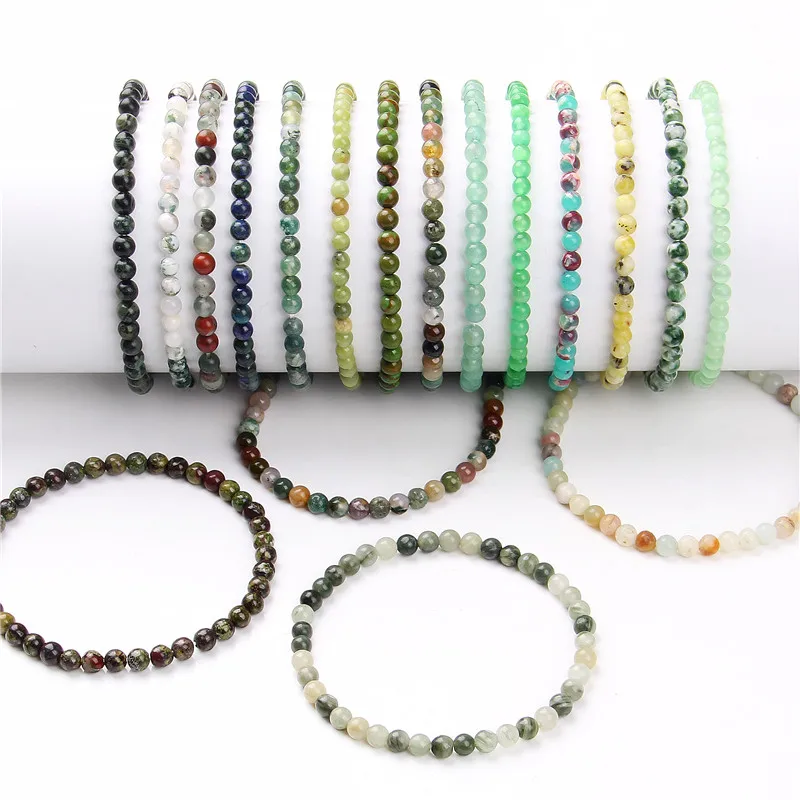 Chakra Energy Bracelet: Natural Agate & Onyx Beaded Stretch Jewelry