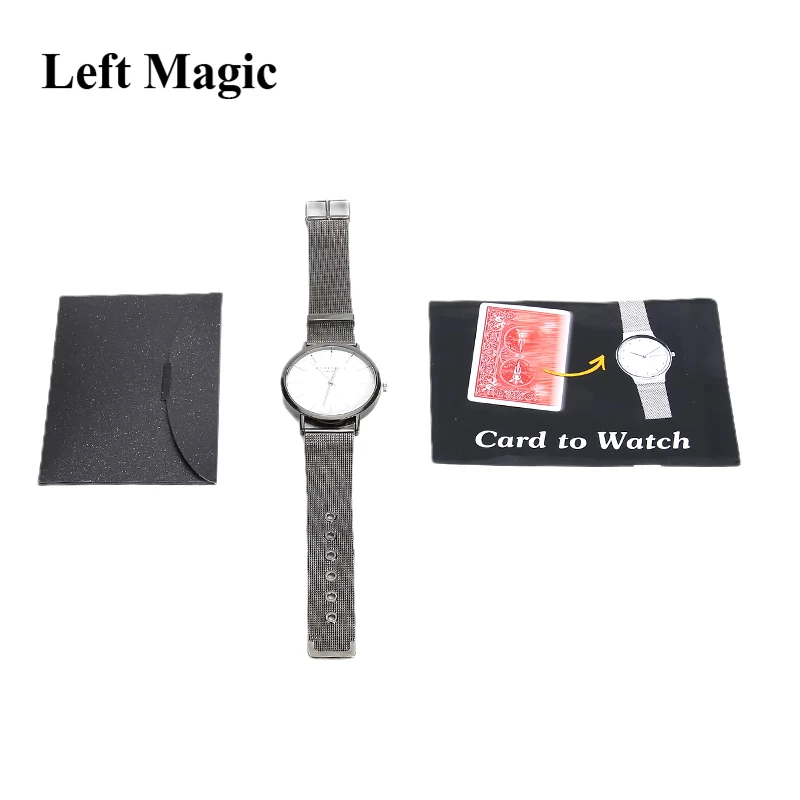 Magic Tricks Toy Watch This (Include Watch) Playing Card Change To Watch Close Up Street Illusion Gimmick Mentalism Puzzle Toy