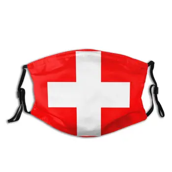 

Flag Of Switzerland Reusable Mouth Face Mask with filter Dust Mask Protection Mask Respirator Mouth Muffle
