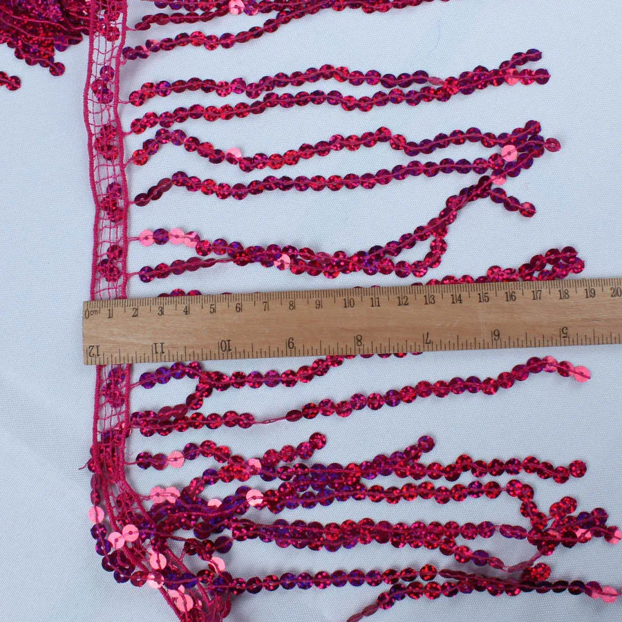 Holographic Sequins Tassel Fringe Decorative Curtain Lace Trims Tassels DIY Clothing Accessories Patchwork 6 Meters/lot tassel fringe tassel decoration tassel accessories tassel trim mini tassels
