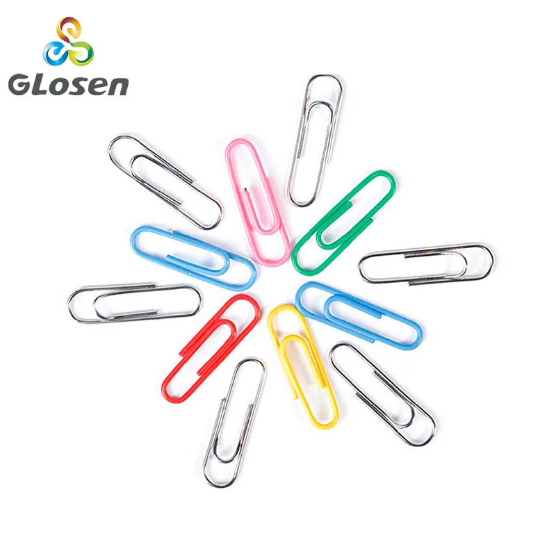 

Stationery Metal Clips Office Paper Clips 160Pcs/barrel Box Pin Binding New Colorful Supplies Learn Student Clips Glosen