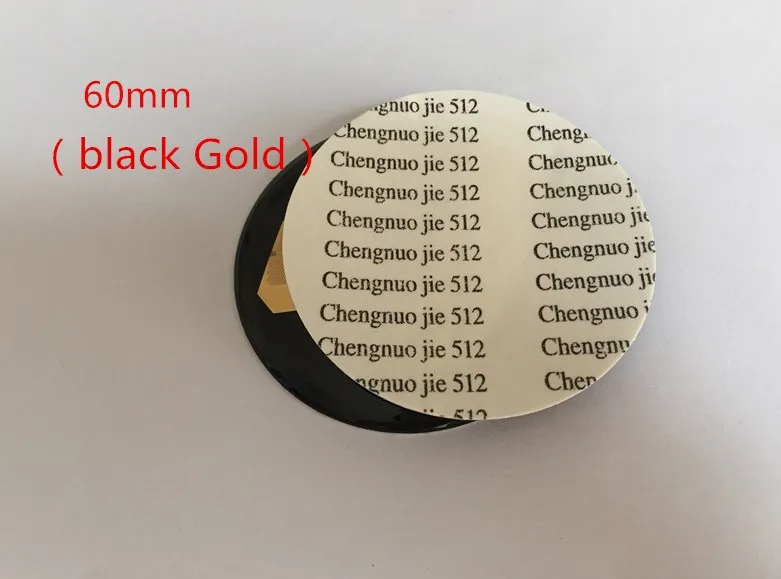 60mm black gold 4 шт. 56 мм 60 мм 65 мм 70 мм центральный колпак на колесо автомобиля значок пылезащитные Чехлы эмблема наклейка автомобиль аксессуары для укладки - Название цвета: 60mm black gold