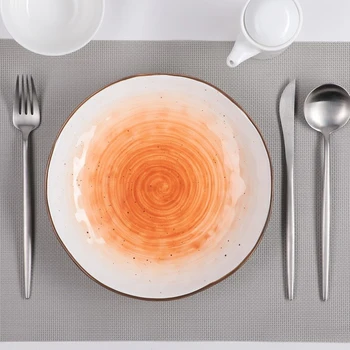 

Deep dish "Jupiter", 750 ml, 21.6 × 4 cm, white / orange