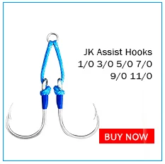 5PACK Slow Jig Hook Assist Carbon Hooks light Jigging 3/0~6/0 Size Metal Jig PE line Fishing Accessories Saltwater Fishing Hooks