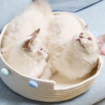 

1 PC Cotton Handmade Litter Cat Bed Mat Four Seasons Available Cat Pad Cat Paw Board Deep Sleep Cat Bed Pet Products
