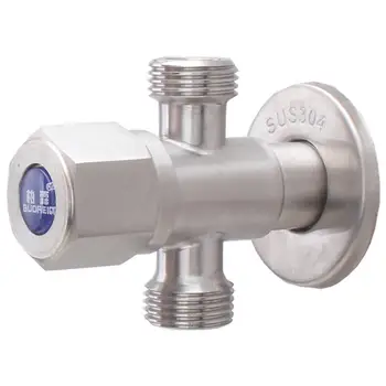 

304 Stainless Steel Triangular Valve Double Outlet Faucet
