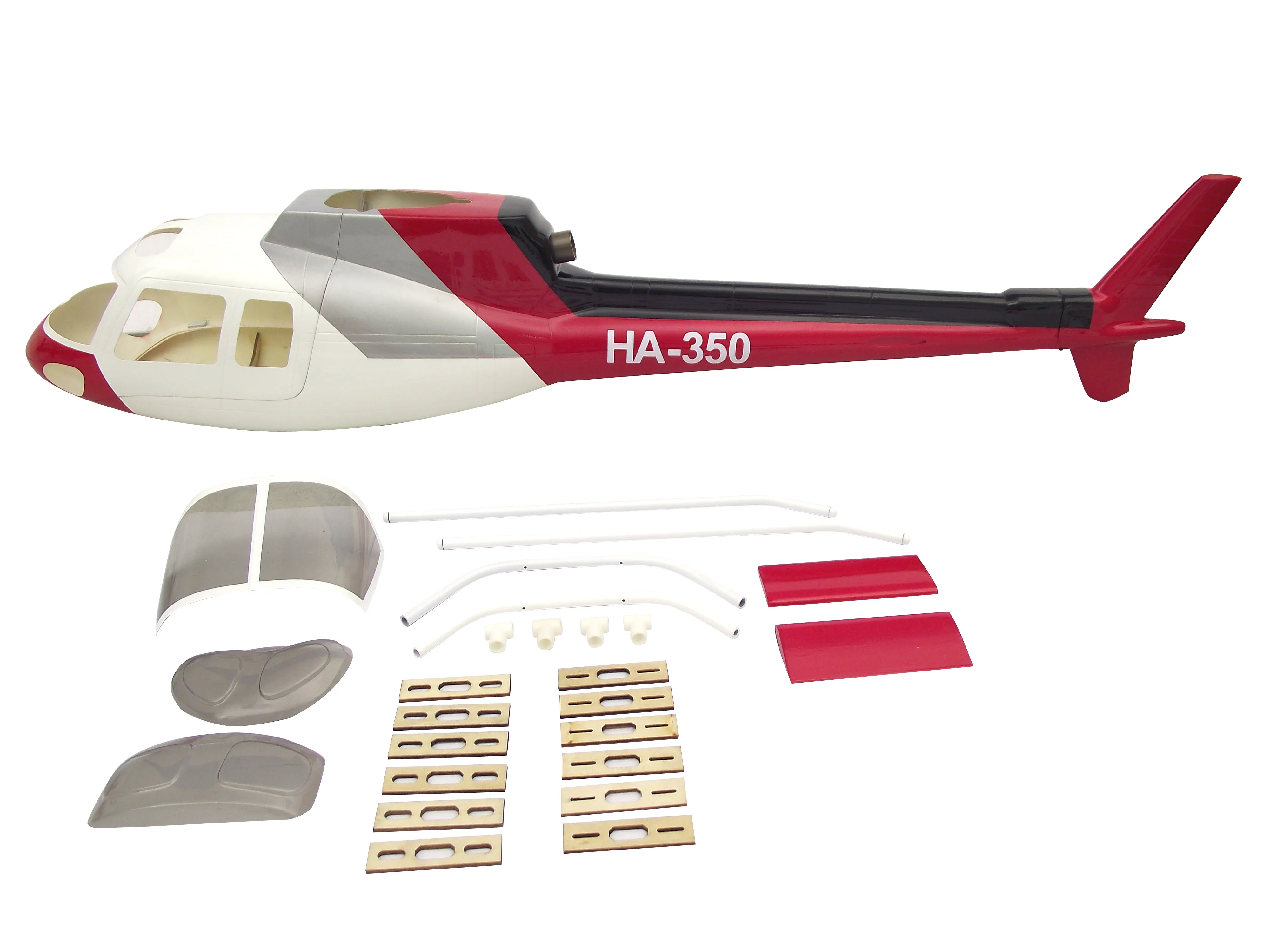 Корпус вертолета из стекловолокна размером 500 для масштаба AS 350/AS350|airwolf fuselage|scale