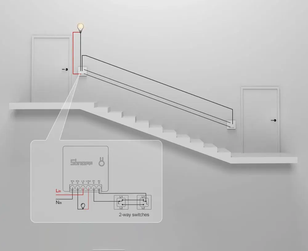 SONOFF мини WiFi переключатель умный таймер 10A 2 Way переключатель Поддержка приложения/LAN/голосового дистанционного управления DIY для автоматизации умного дома