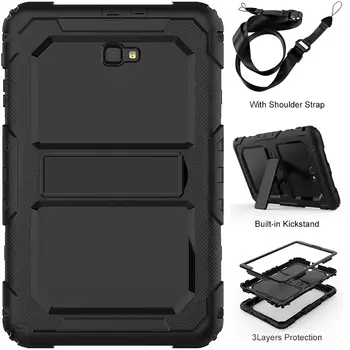 

Shockproof Kids Case for Samsung Galaxy Tab A 10.1 2016 T580 T585 SM-T580 SM-T585 Kickstand Silicone Rubber Armor Cases Cover