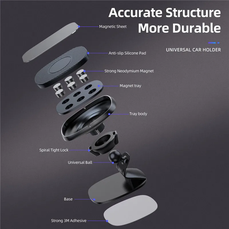 USLION универсальная Магнитная автомобильная подставка для телефона в машину для iPhone 11 samsung gps магнит на вентиляционное отверстие держатель мобильного телефона