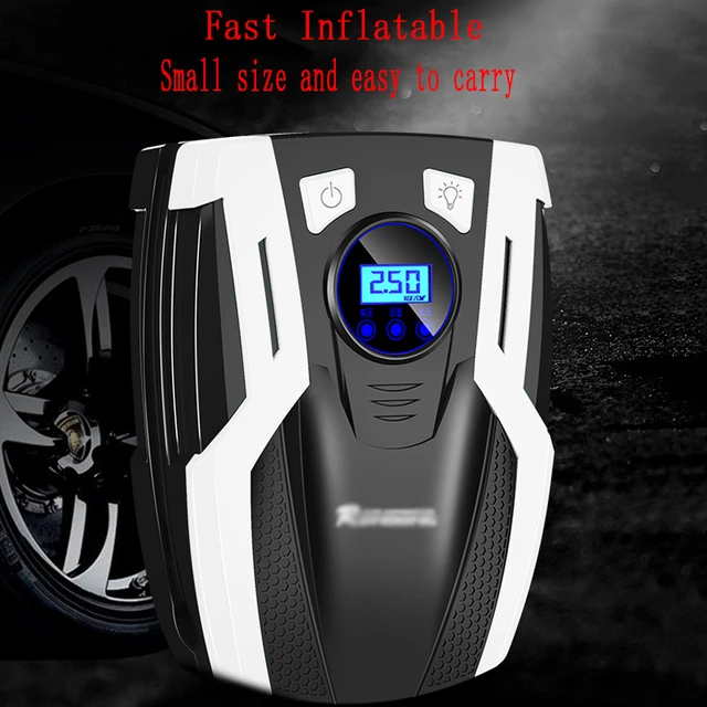 Compresseur d'air Portable pour pneus de voiture, gonfleur numérique, 12 v  DC, pour automobile, moto, vélo - AliExpress
