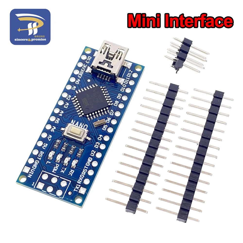 hiletgo Mini USB Nano V3.0 ATmega328P CH340G 5 V 16 M Mikrocontroller Board Modul für Arduino Pack von 5 x 