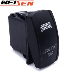 Barre lumineuse Laser LED bleue à 5 broches, interrupteur à bascule 20a 12V pour voitures, camions, UTV, ATV, bateau, tracteur, automobile, 4x4, 4WD 