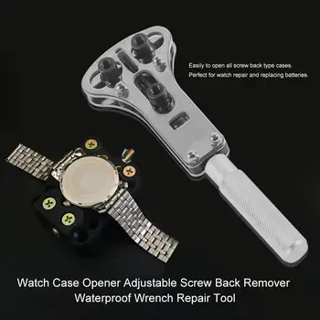 

Watch Case Opener Adjustable Screw Back Remover Waterproof Wrench Repair Tool LN