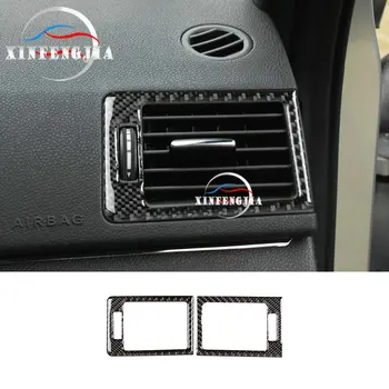 

Real Carbon Fiber Car Interior Front Center Console Side Air Condition AC Vent Outlet Trim For Mercedes-Benz C Class W204 08-11