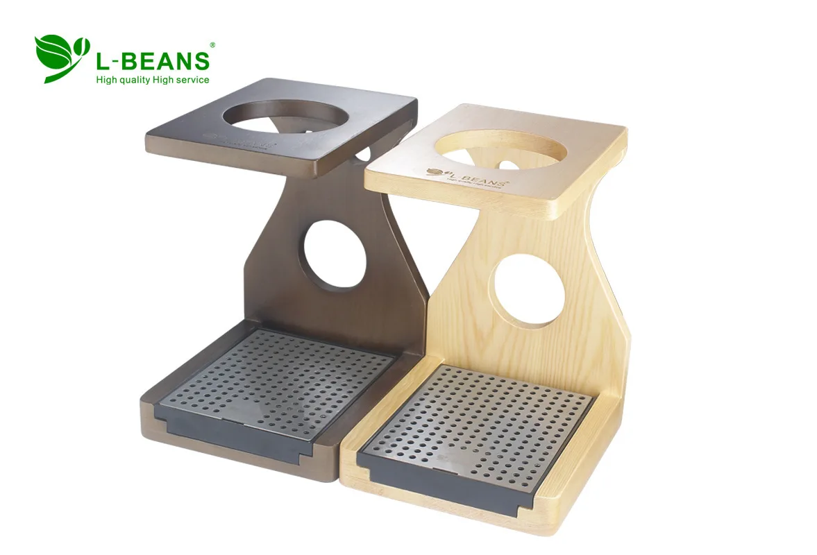 

Manufacturers Direct Selling Coffee Pour-over Mount Wooden Coffee Rushed Rack Hand Punch Coffee Filter Net Rack with Stainless S