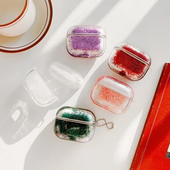 

Cool Liquid Earphone Case for Apple Airpods Pro Case Glitter Luxury Bling Cover for Air Pods Pro 3 Case Headphone Earpods Cover