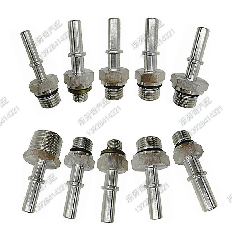 6.30 7.89 9.49mm M10*1.5 stainless steel male connector Metal fittings end piece 10pcs a lot