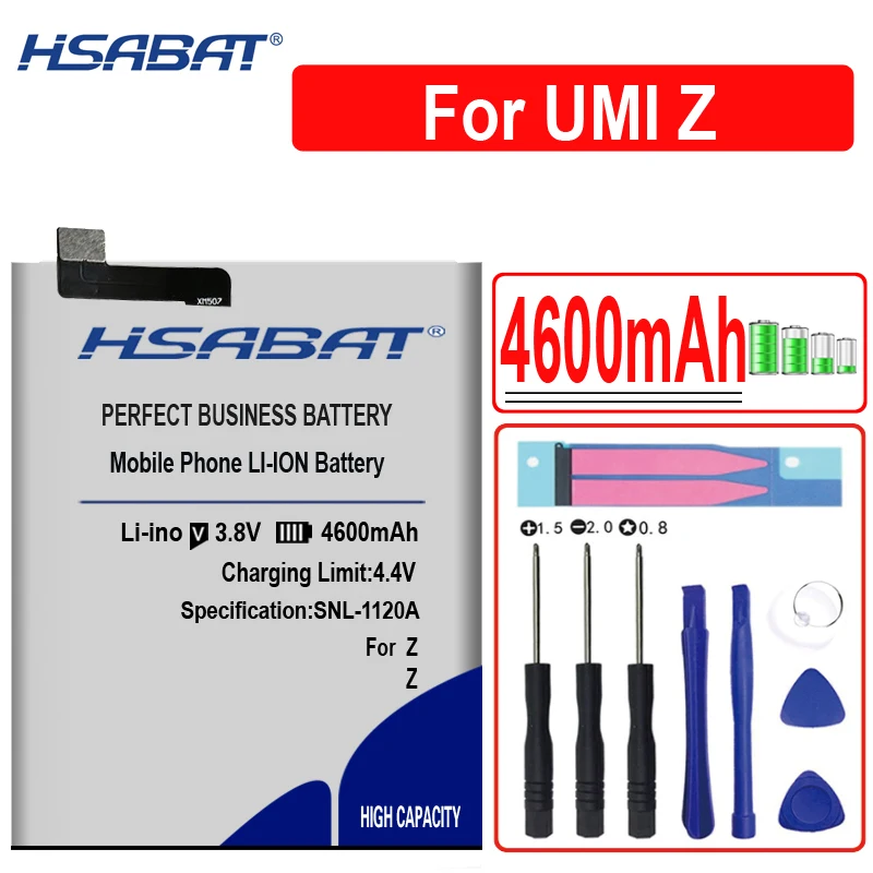 HSABAT Новинка 4600 мАч высокое качество батарея для UMI Z Pro UMI Umidigi Z батарея