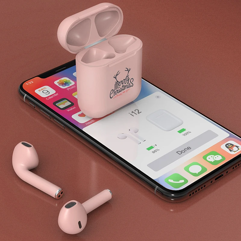 Arlado i12 беспроводные Bluetooth наушники Рождественский подарок на год сенсорная кнопка гарнитура с Рождеством на зарядной коробке