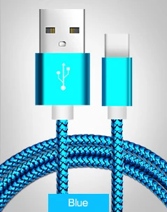 1,5 m/1 m/2 m/3 m Кабель Micro USB, все длины, кабель type C, дата, USB кабель для зарядки Xiaomi Mi8 Mi9, huawei p20, для телефона Android - Цвет: Blue