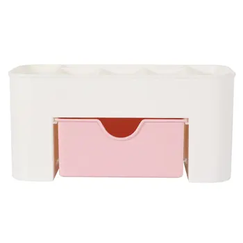 

Practical Women Makeup Brush Cosmeti Organizer Plastic Cosmetic Storage Display Box Container Box With Drawer