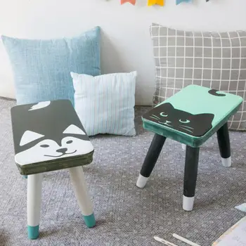 

Lovely Baby Children's Small Bench Solid Wood Bench Home Folding Chair Creative Low Stool In Shoes Stool