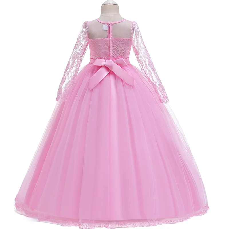 Детская одежда; кружевное платье для девочек; вечерние платья принцессы с цветочным рисунком для детей; торжественное платье с фатиновой юбкой; платье для первого причастия на свадьбу; костюм для малышей