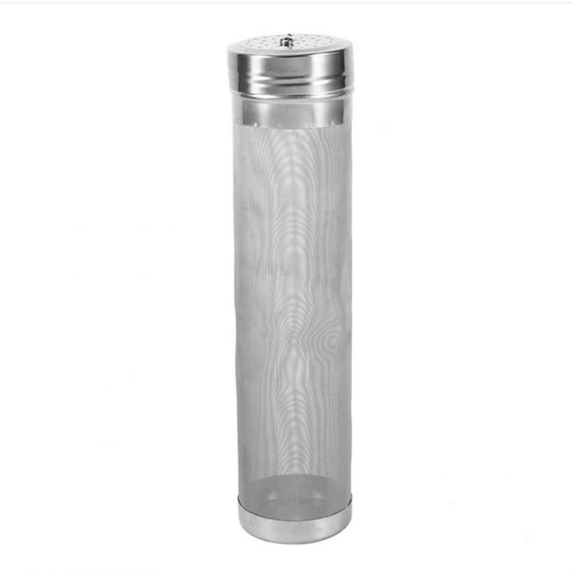 4 Sizes Stainless Steel Homemade Brew Beer Hop Mesh Filter Strainer with Hook Beer Brewing Hop Spider Mesh Filter Strainer 7x29cm