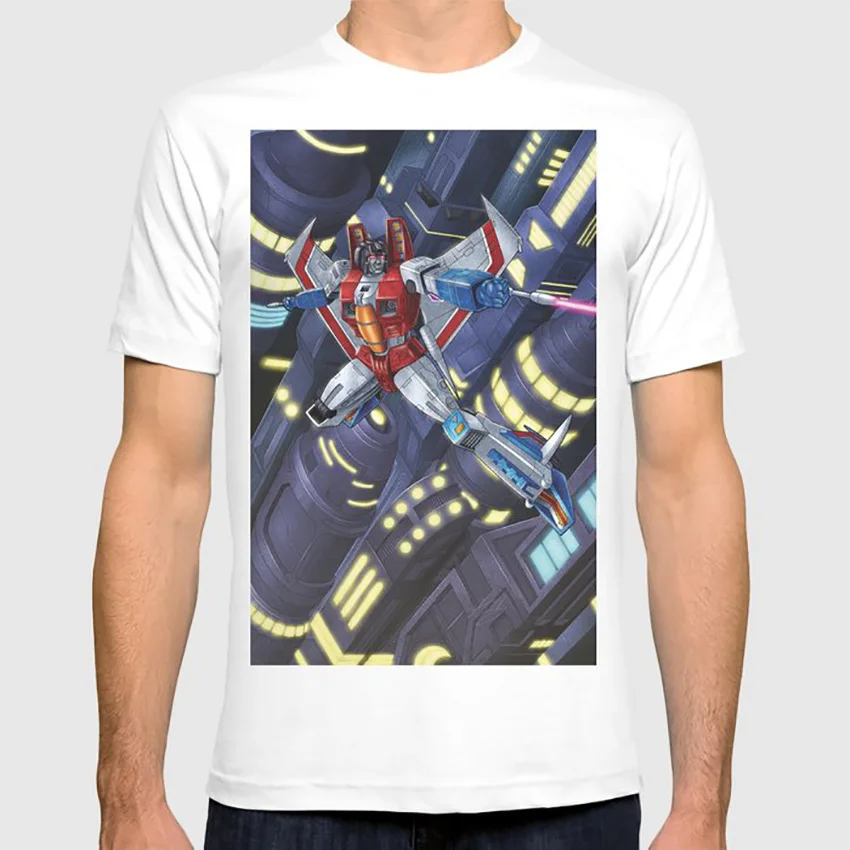 Maglietta Screamer Decepticon Starscream Cybertron Seeers Leader G1 1980S Cartoon Comic