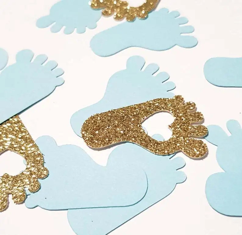 Footprint Feet Patter Baby Shower Confetti Sprinkles Baby Party Table Decor S 