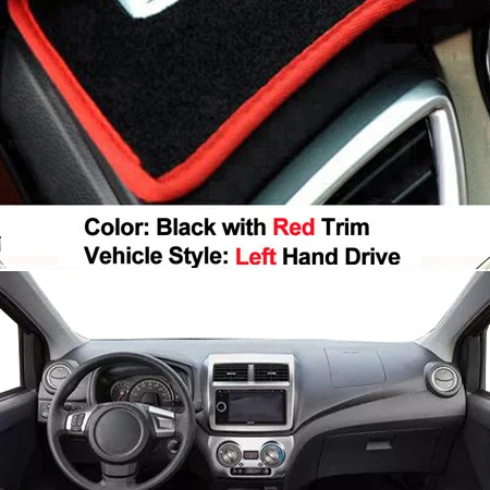 LHD Red Автомобильный внутренний коврик для приборной панели для Toyota Wigo/Agya LHD RHD 2 слоя солнцезащитный козырек Авто накидка - Название цвета: LHD Red