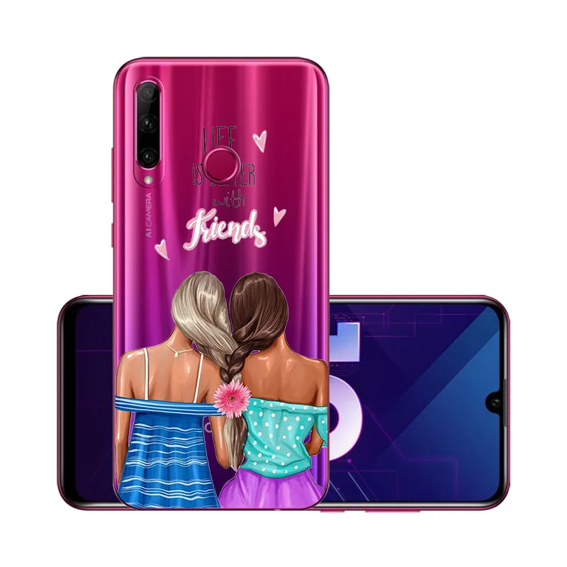 Прозрачный чехол для huawei Honor 8X MAX 9X Pro 8S 10i 10 Lite, Модный чехол для супермамы, маленькой девочки, чехол Etui для Honor 9x pro - Цвет: W121