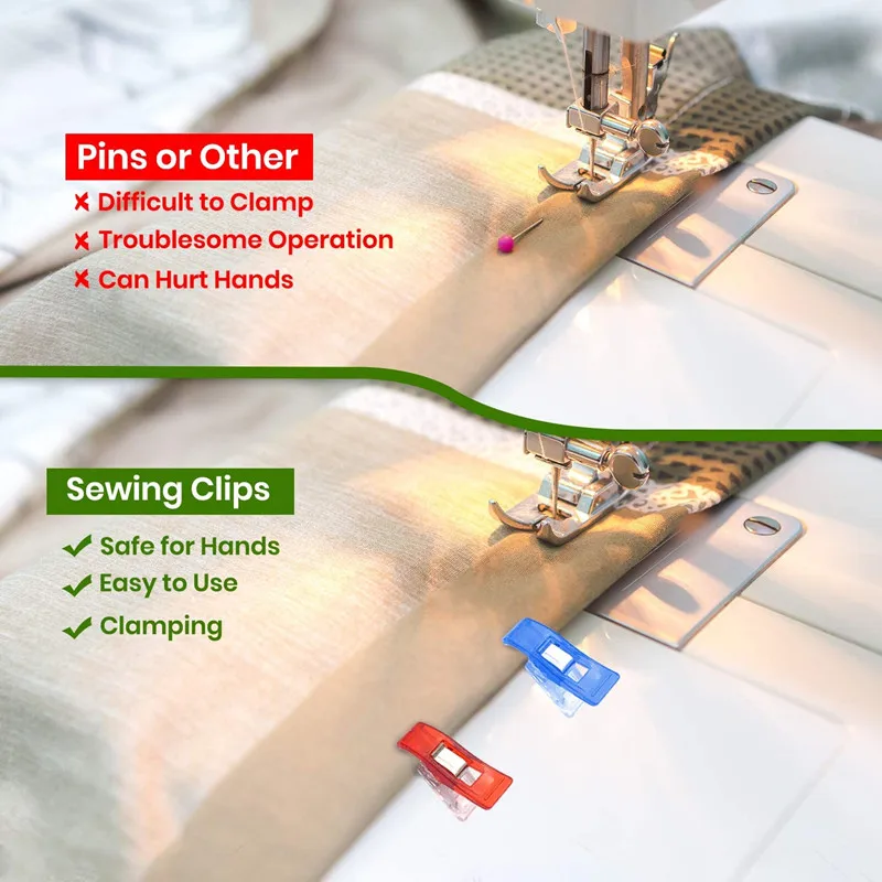 20/10 PCS Sewing Clips Garment Clips Multipurpose Colorful Clothing Pin Positioning Patchwork Knitting Safety Clamps Sewing Tool